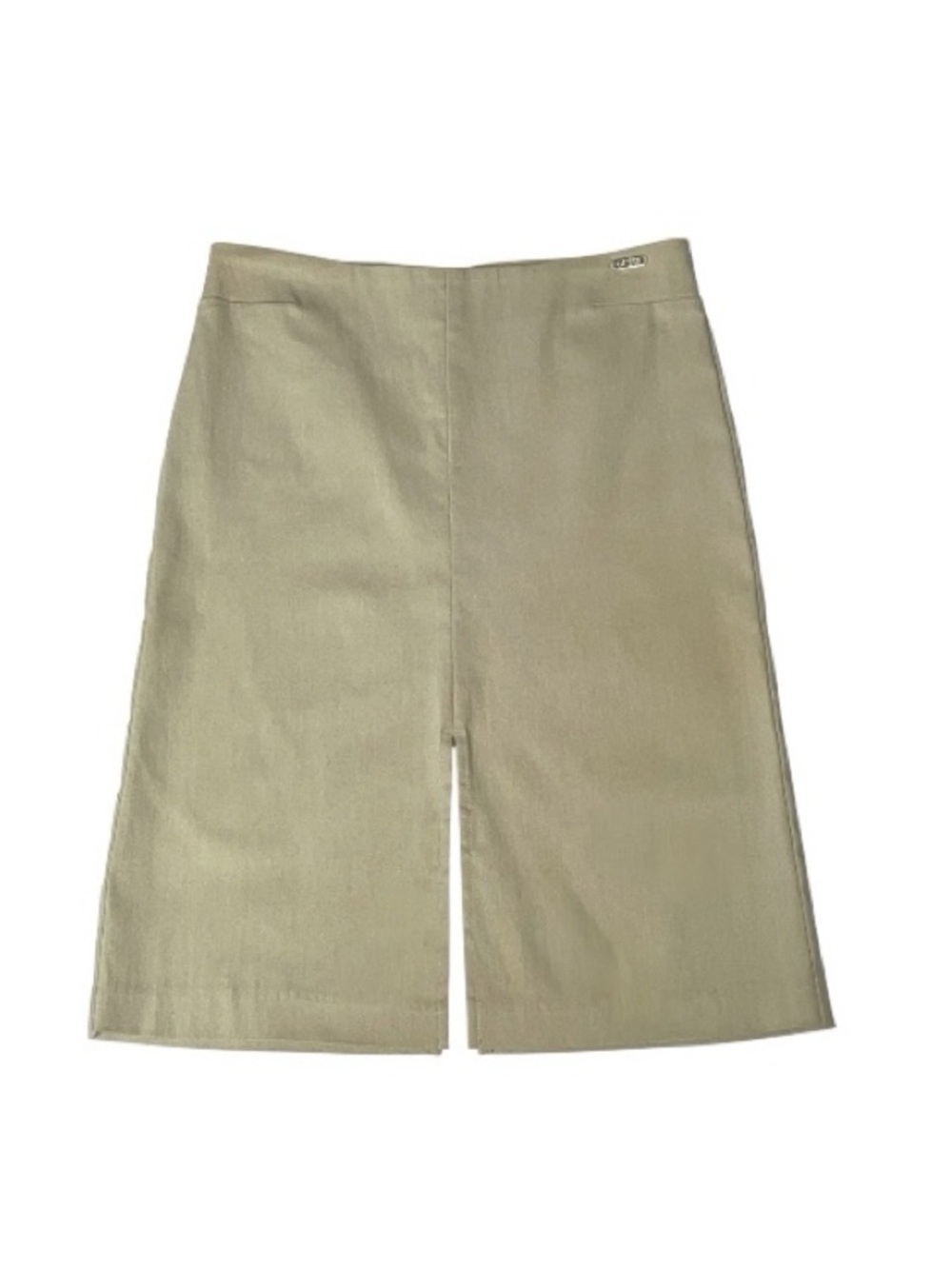 Y2K GUESS Duo Slit Front & Back Midi Pencil Skirt Small Work Office Cream Beige